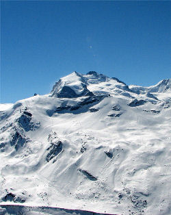 Dufourspitze in Monte Rosa massief