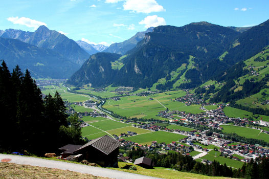 1401 Enterberg: Uitzicht op Ramsau, Hippach en Mayrhofen